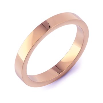 Classic Flat Plain | Rose Gold Wedding Rings