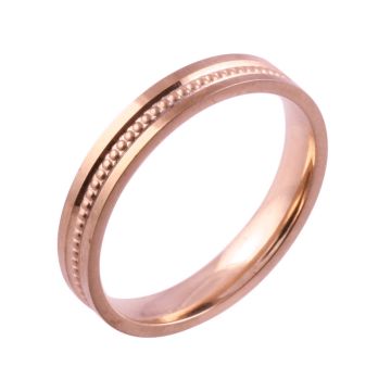 Classic Beading Flat Court | Rose Gold