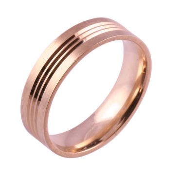 Three Central Grooves | Rose Gold