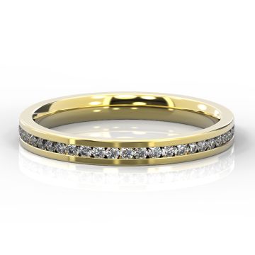2.5mm Brilliant Cut Full Eternity | Yellow Gold