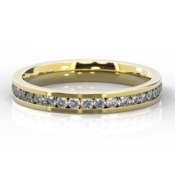 3mm Brilliant Cut Full Eternity | Yellow Gold