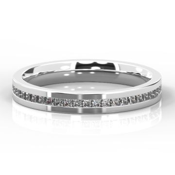 3mm Channel Set Princess Eternity | White Gold, Platinum, Palladium