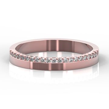 3mm Claw Set Diamond Half Eternity Style Ring | Rose Gold