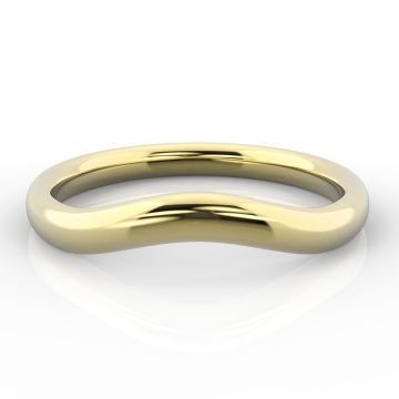 Gentle Curve Shaped | Yellow Gold Wedding Rings