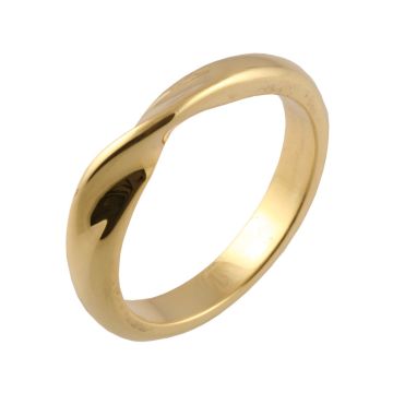 Classic Mobius Twist Shape | Yellow Gold Wedding Rings