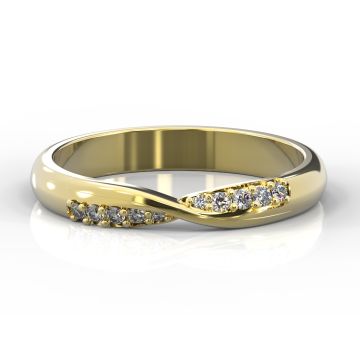 Grain Set Twist Shaped | Yellow Gold