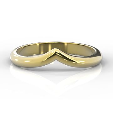 Wishbone Shaped Classic D | Yellow Gold Wedding Rings