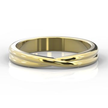 Slim Crossover Twist Shape | Yellow Gold