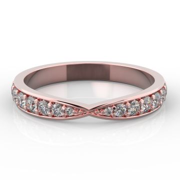 Bow Shape with Grain Set Diamonds | Rose Gold
