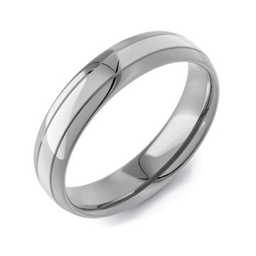 Bi-Metal Zirconium Classic Court with Silver Inlay