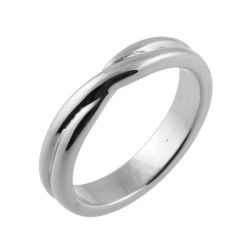Crossover Twist Shape | White Gold, Palladium, Platinum Wedding Rings