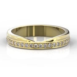 Cutout Shaped and Diamond Set Ring | Yellow Gold