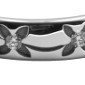 Ladies 4mm Floral Engraving