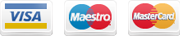 Payment methods: Visa, Visa Debit, Maestro, MasterCard, MasterCard Debit