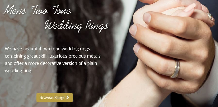 Men's inlaid wedding rings